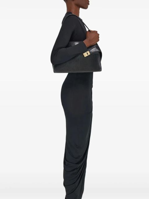 Ferragamo medium Hug leather shoulder bag - Black - zdjęcie produktu nr 2