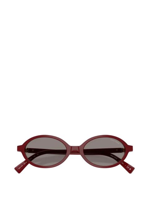 Miu Miu Eyewear Regard oval-frame sunglasses - Red