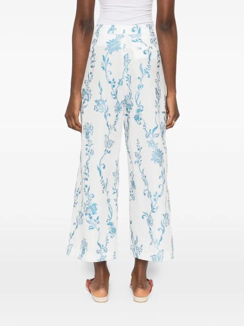 ETRO floral trousers - White