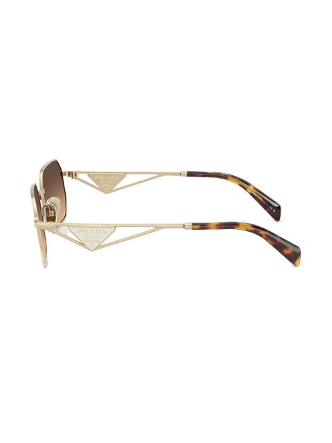 Prada Eyewear gradient rectangle-shape sunglasses - Gold