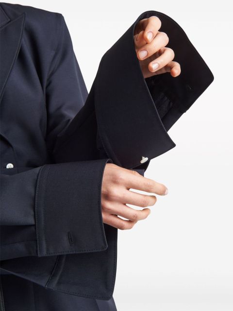 Prada single-breasted mohair shirt jacket - Blue