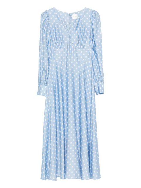 Posse Tillie polka-dot V-neck maxi dress - Blue - zdjęcie produktu nr 1