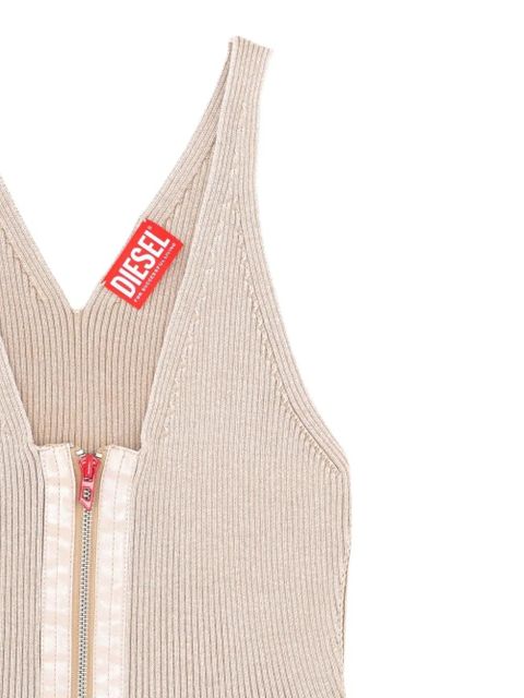 Diesel V-neck pocket cotton top - Neutrals - zdjęcie produktu nr 2