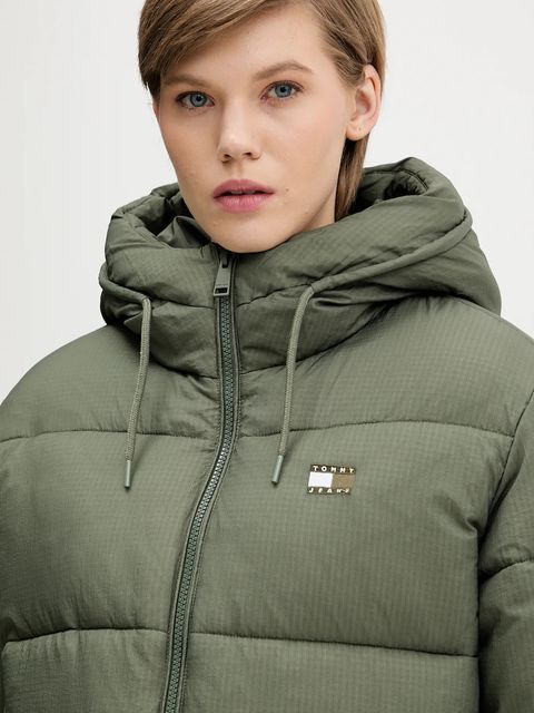 Tommy Jeans kurtka kolor zielony zimowa DW0DW21625