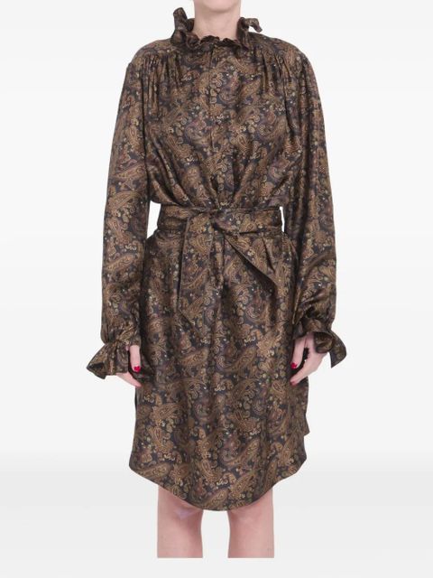 Saint Laurent paisley-print dress - Brown - zdjęcie produktu nr 1