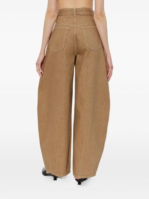 Jacquemus pleat-detail wide-leg denim jeans - Brown