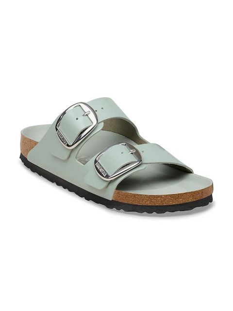 Birkenstock klapki na płaskim obcasie damskie skórzane Arizona Big Buckle - zdjęcie produktu nr 1