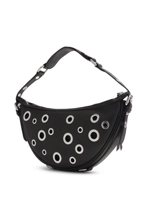 BY FAR Gib eyelet-embellished mini bag - Black