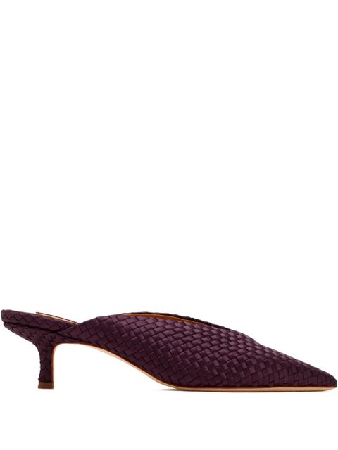 NAGHEDI woven-deisgn heeled mules - Purple - zdjęcie produktu nr 1
