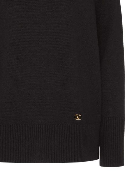 Valentino Garavani VLogo-plaque cashmere sweater - Black - zdjęcie produktu nr 2