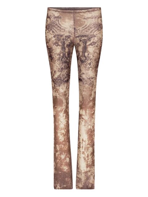 Jean Paul Gaultier medallion-print trousers - Neutrals - zdjęcie produktu nr 1