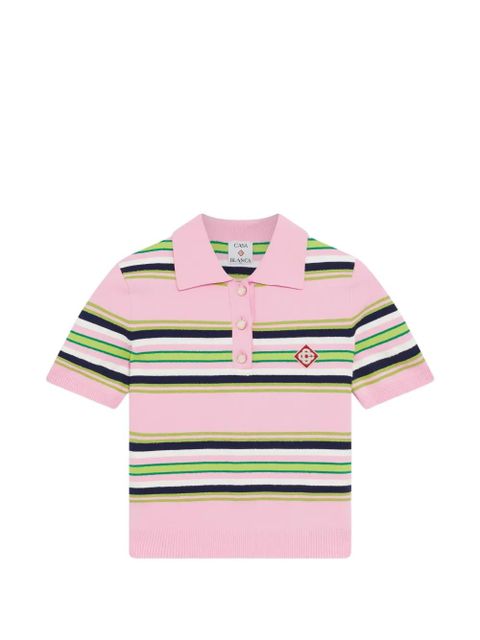 Casablanca striped polo shirt - Pink - zdjęcie produktu nr 1