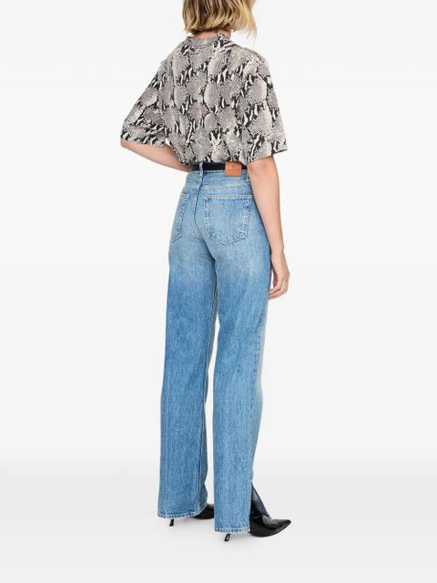 ANINE BING washed python tee T-shirt - Grey