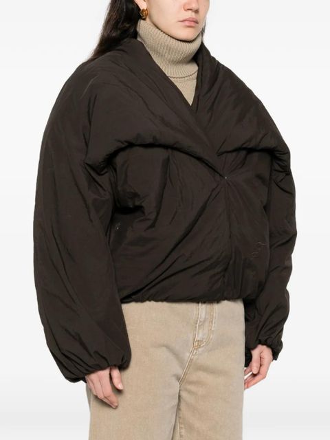 Jacquemus The Paysan shawl-collar puffer jacket - Brown