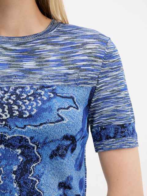 Desigual t-shirt DANAE damski kolor niebieski 25WWTF04