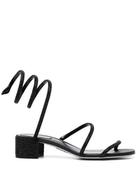 René Caovilla Cleo Crystal 35mm sandals - Black - zdjęcie produktu nr 1