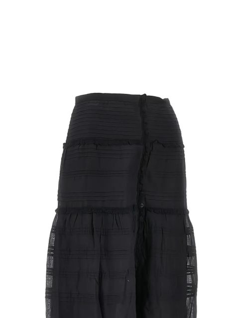 MARANT ÉTOILE Paoline tiered-deisgn lace skirt - Black - zdjęcie produktu nr 2
