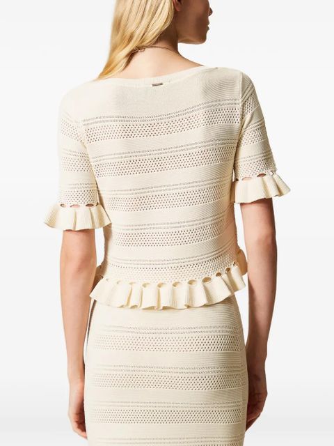 TWINSET ruffled top - Neutrals