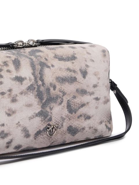 PINKO leopard-print silver shoulder bag - Neutrals