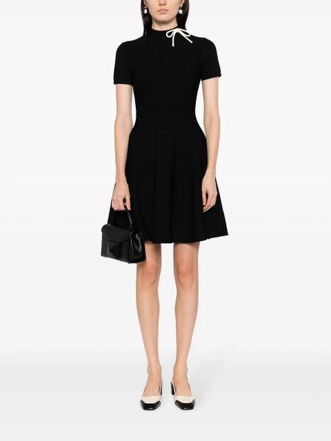 Valentino Garavani bow-embellished knit minidress - Black - zdjęcie produktu nr 2