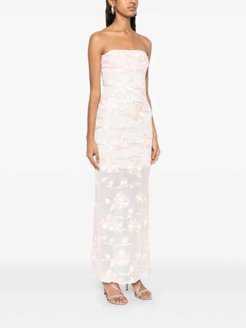 ROTATE BIRGER CHRISTENSEN floral-mesh maxi dress - Pink