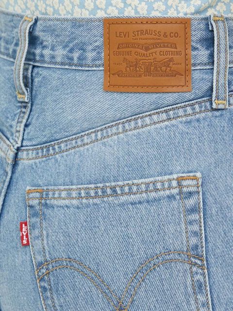 Levi's jeansy RIBCAGE WIDE LEG damskie kolor niebieski