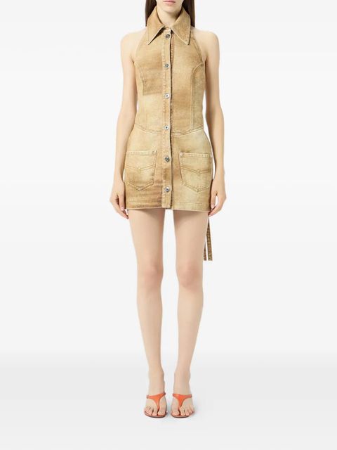 Blumarine buttoned print mini dress - Neutrals - zdjęcie produktu nr 2