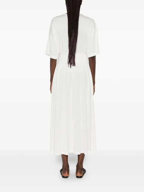 TOTEME crew-neck midi dress - White