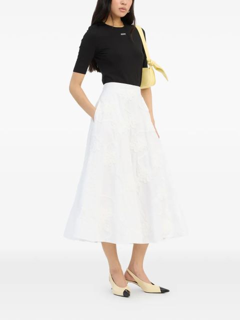 ROTATE BIRGER CHRISTENSEN flower maxi skirt - White