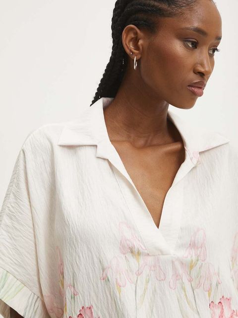 Answear.LAB bluzka damska kolor różowy wzorzysta