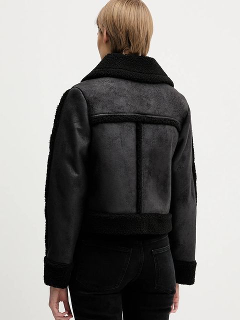 Guess Jeans kurtka kolor czarny przejściowa W5BL13 W1862