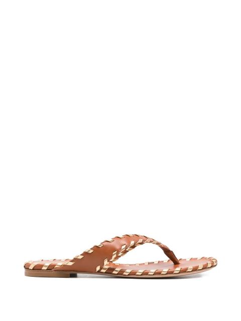Gianvito Rossi woven leather sandals - Brown - zdjęcie produktu nr 1