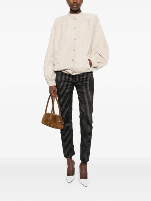 Alessandra Rich buttoned embellished jacket - Neutrals - zdjęcie produktu nr 2