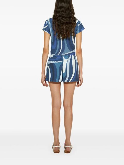 PUCCI Marmo-print shorts - Blue