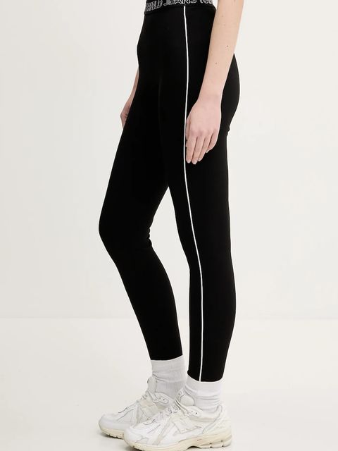 Karl Lagerfeld Jeans legginsy damskie kolor czarny gładkie A2W10153 - zdjęcie produktu nr 1