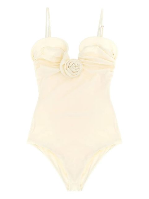Magda Butrym rose-embellished swimsuit - White - zdjęcie produktu nr 1