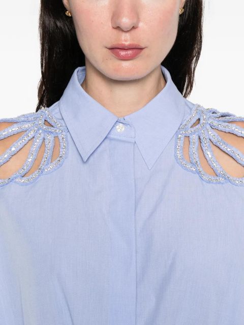 SANDRO embellished shirt - Blue