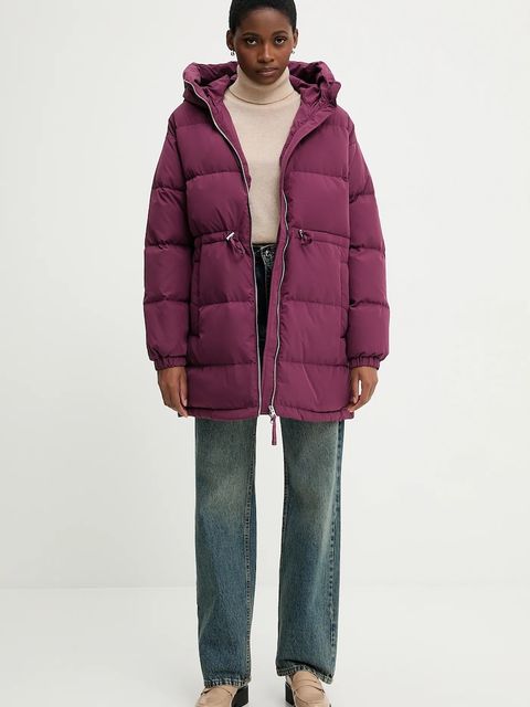 United Colors of Benetton kurtka puchowa kolor fioletowy zimowa oversize 22T6DN087 - zdjęcie produktu nr 2