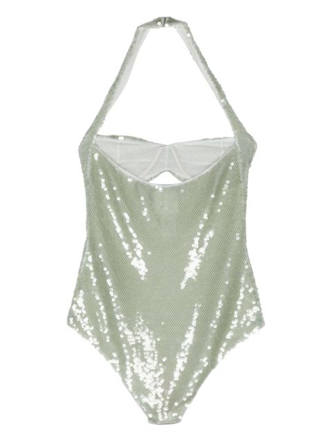 Prada sequined tulle bodysuit - Green - zdjęcie produktu nr 2