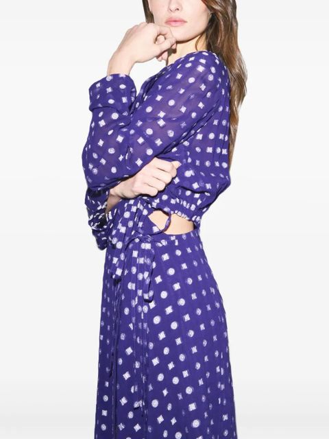 Tory Burch printed wrap dress - Purple