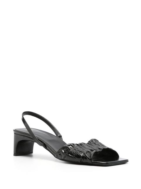 TOTEME The Gathered 50mm sandals - Black