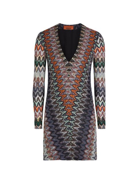 Missoni patterned V-neck mini dress - Orange - zdjęcie produktu nr 2