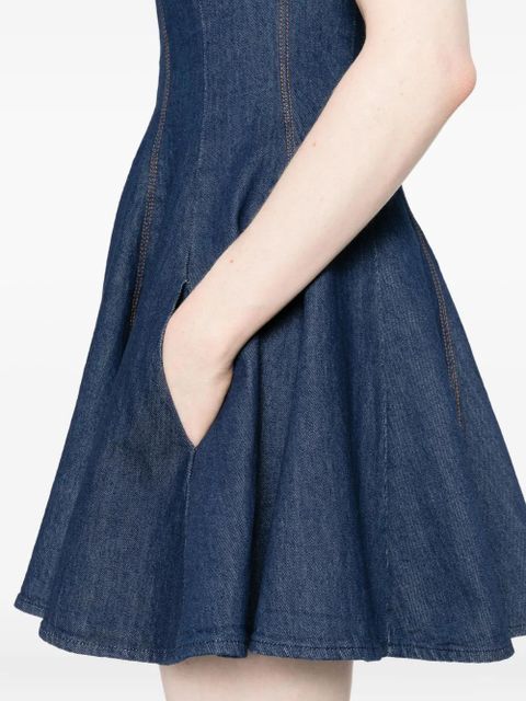 Maje sleeveless denim mini dress - Blue