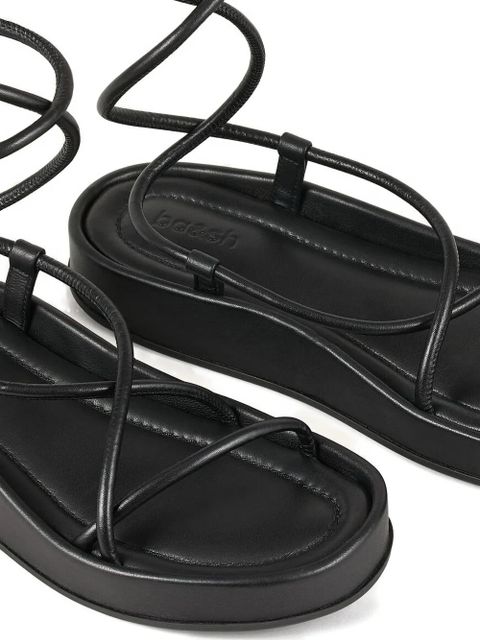 Ba&Sh Cesaria lace-up platform sandals - Black