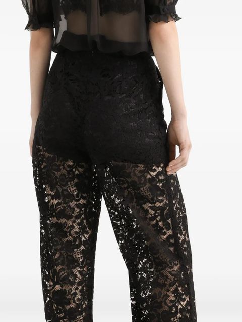 Dolce & Gabbana cordonetto lace trousers - Black
