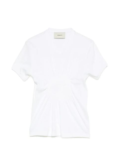 Coperni crew-neck ruched T-shirt - White - zdjęcie produktu nr 1
