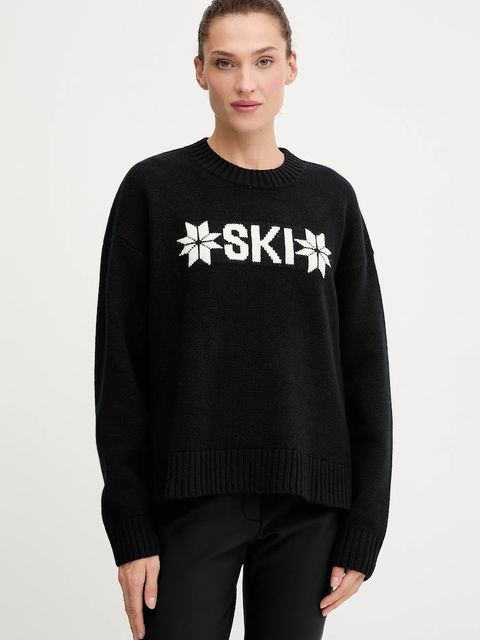 Helly Hansen sweter z dodatkiem wełny BLISS kolor czarny ciepły 54604 - zdjęcie produktu nr 1