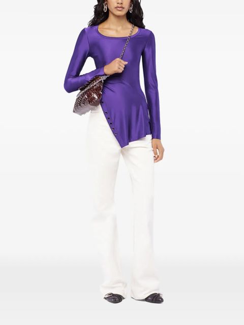 Rabanne draped snap-fastening top - Purple - zdjęcie produktu nr 2
