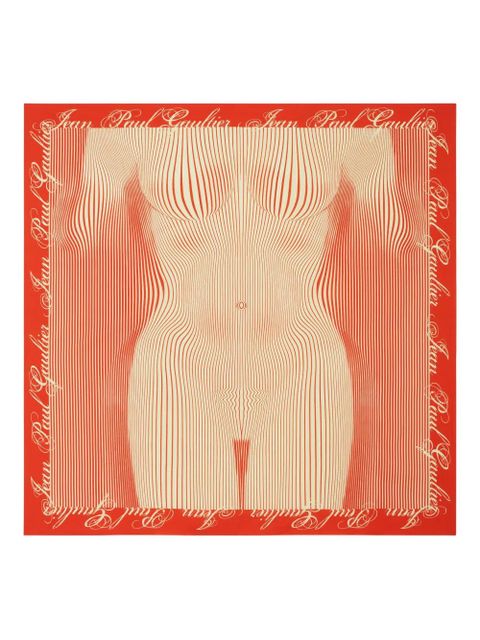 Jean Paul Gaultier pinstripes sarong - Red - zdjęcie produktu nr 1