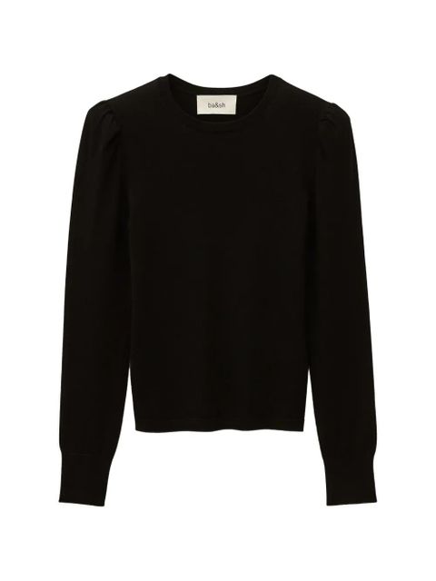 Ba&Sh Britania puff-sleeve knitwear - Black - zdjęcie produktu nr 1